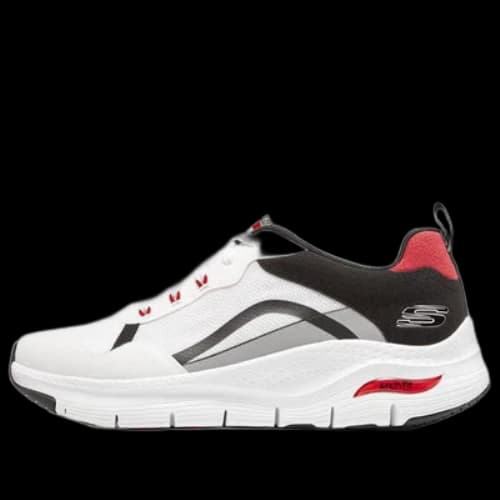 Skechers Arch Fit Shoes 'White Red Black'
