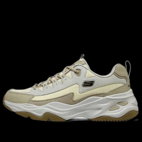 Skechers D'Lites 4.0 Shoes 'White Yellow Olive'