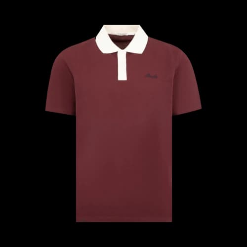 Moncler Short-Sleeve Polo 'Dark Red'