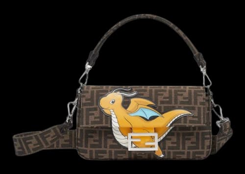Fendi x FRGMT x Pokemon FF Fabric Bag Baguette Multicolor