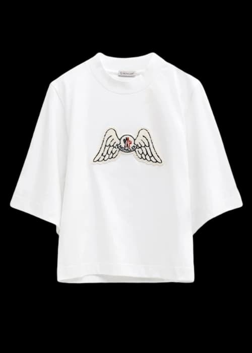 Moncler x Palm Angels Mock Neck Wings T-Shirt White
