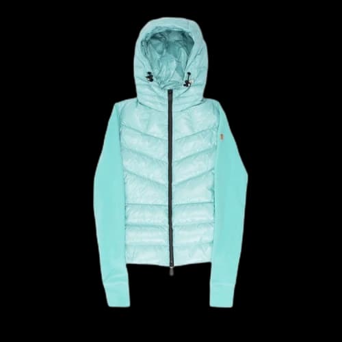 Moncler Maglia Fleece Jacket With Quilted Front 'Aqua'