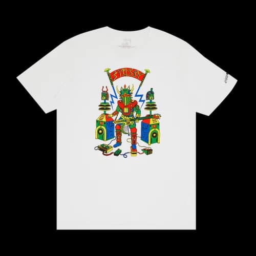 Stussy x Will Sweeney Robot Guitar Tee 'White'
