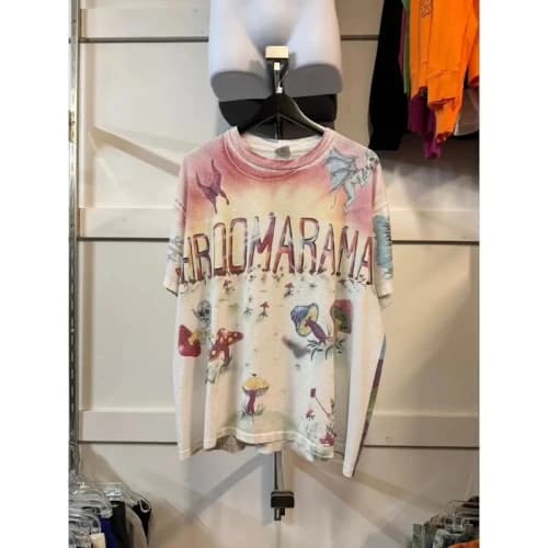 90s Shroomarama Vintage Alien Mushroom AOP Art Tee Shirt