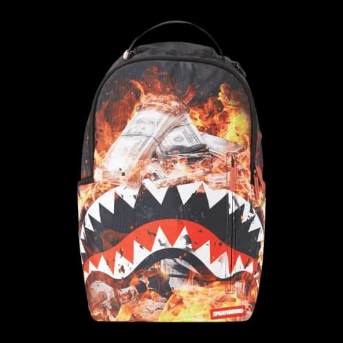 Sprayground Fire Money Shark Backpack 'Multicolor'