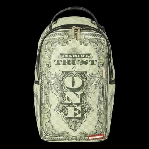 Sprayground In God We Trust Green Backpack 'Multicolor'