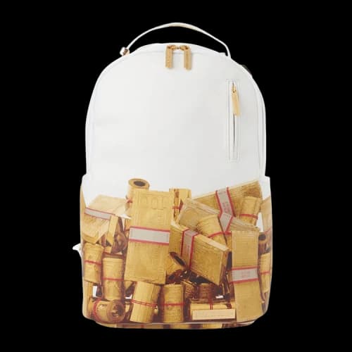 Sprayground Gold Money Bricks DLXV Backpack 'Multicolor'