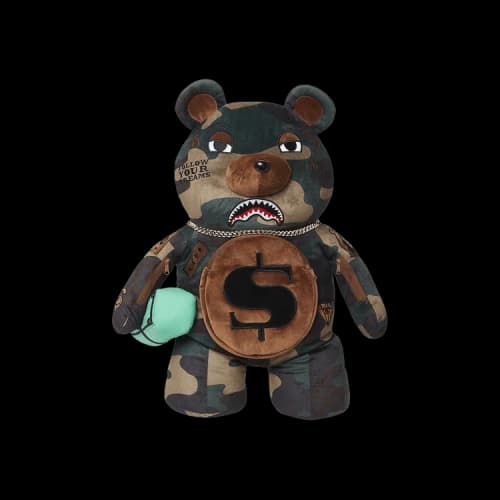 Sprayground Camocheck Moneybear Teddybear Backpack 'Multicolor'