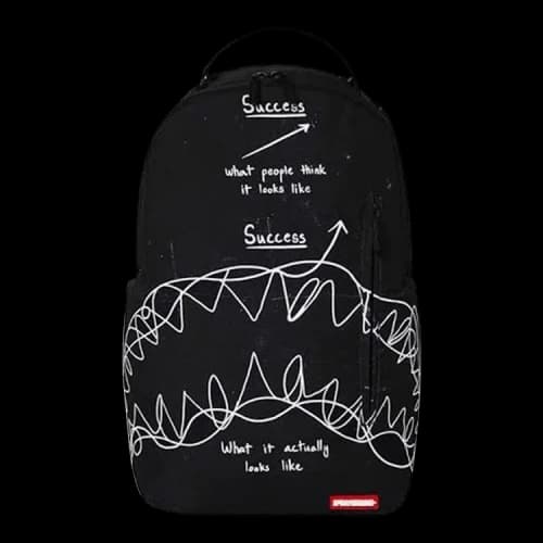 Sprayground Success Scribble Shark Is Imminent (DLXSR) Backpack Black/White
