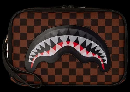 Sprayground Sip Lenticular Chomp Brick Toiletry Brown