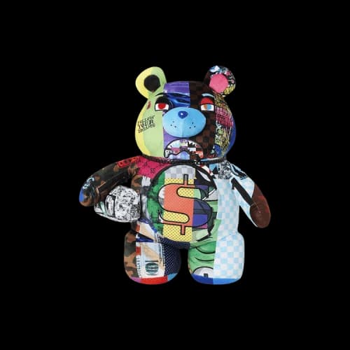 Sprayground Shark Masterpieces Moneybear Teddybear Backpack 'Multicolor'