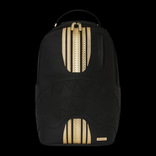 Sprayground Gold And Black Racing Stripes Backpack 'Multicolor'