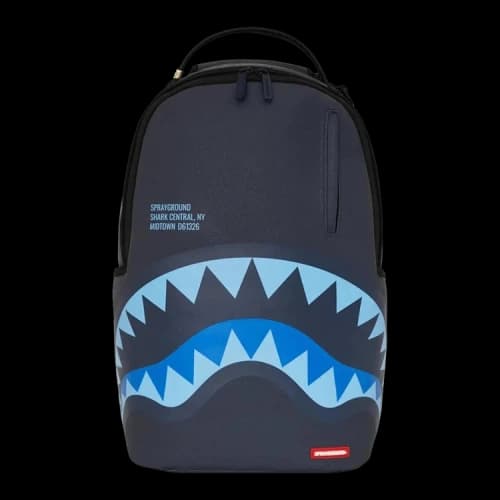 Sprayground Shark Central Midnight Blue DLXSV Backpack Blue