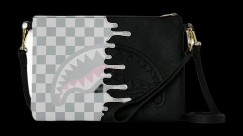 Sprayground cream check unfinished shark crossbody Pochette Multicolor/Red