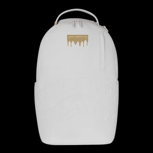 Sprayground Gold Brick Luxe White Backpack 'Multicolor'