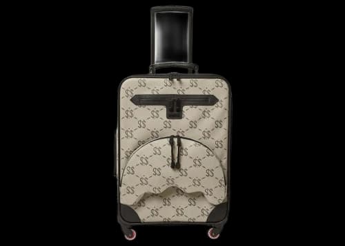 Sprayground Getaway Money Soft Carry-On Luggage Beige/Black