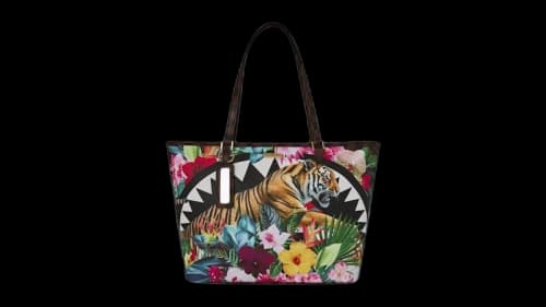 Sprayground Flowering Jungle Shark Tote Multicolor