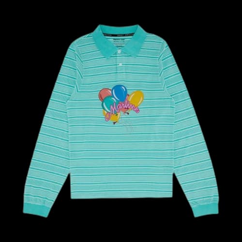 Martine Rose Ballons Shrunken Polo 'Green/White'