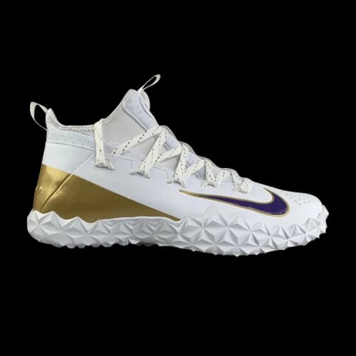 Nike Alpha Huarache 6 Elite Turf LAX 'White Metallic Gold'