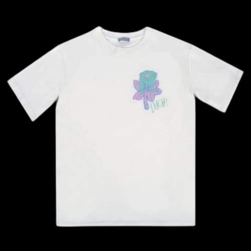 Dior Short-Sleeve Foxton Rose T-Shirt 'White'