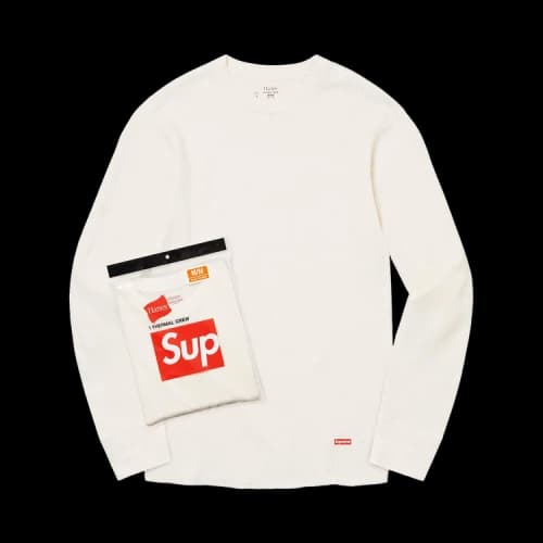 Supreme x Hanes Thermal Crew (1 Pack) 'Natural'
