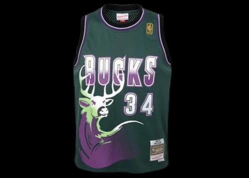 Mitchell & Ness NBA Kids Milwaukee Bucks Ray Allen 1996-97 Swingman Alternate Jersey Green