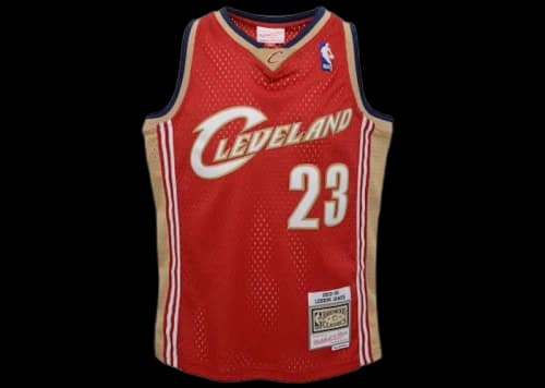 Mitchell & Ness NBA Kids Cleveland Cavaliers James LeBron 2003-04 Swingman Road Jersey Red