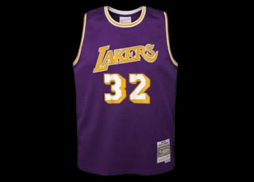 Mitchell & Ness NBA Kids Los Angeles Lakers Magic Johnson 1984-85 Swingman Road Jersey Purple