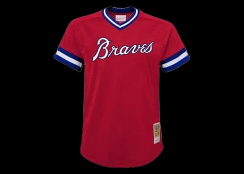 Mitchell & Ness MLB Kids Atlanta Braves Dale Murphy 1980 Authentic Mesh Bp Jersey Scarlet Red