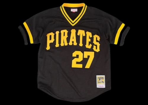 Mitchell & Ness MLB Kids Pittsburgh Pirates Kent Tekulve 1982 Authentic Mesh BP Jersey Black