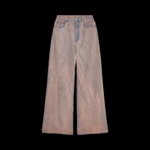 Acne Studios Pink Tap Loose Fit Denim Pants 'Light Blue/Pink'