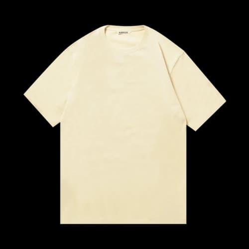 Auralee Luster Plaiting Tee 'Ivory'