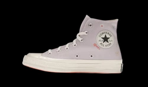 Converse Chuck Taylor All Star 70 Hi Embroidered Floral Pale Amethyst