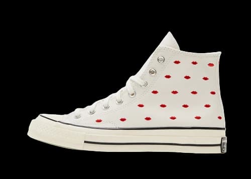 Converse Chuck Taylor All Star 70 Hi Embroidered Lips Vintage White
