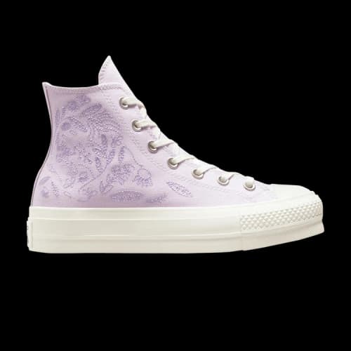 Converse Chuck Taylor All Star Lift Platform High 'Embroidered Floral - Pale Amethyst' (Women's)