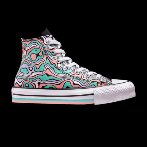 Converse Chuck Taylor All Star Lift Platform High GS 'Color Swirl'
