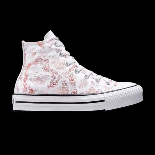 Converse Chuck Taylor All Star EVA Lift Platform High GS 'Butterfly Shine - White'