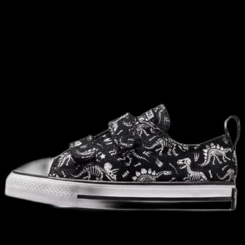 (TD) Converse Chuck Taylor All Star 2V Dinos Lo Sneaker 'Black White'