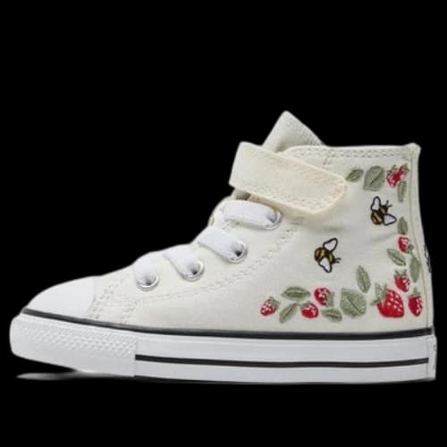 (TD) Converse All Star 1V Hi 'White Strawberry'