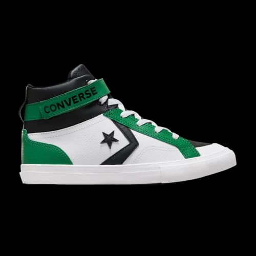 Converse Pro Blaze Strap Leather High GS 'White Green Black'