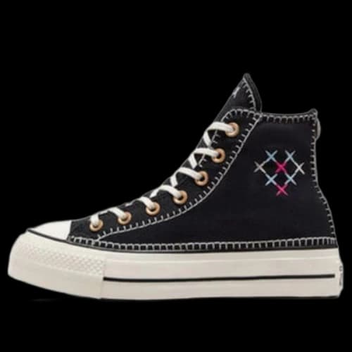 Converse Chuck Taylor All Star Lift Crafted Stitching Platform 'Black White' (Women's)
