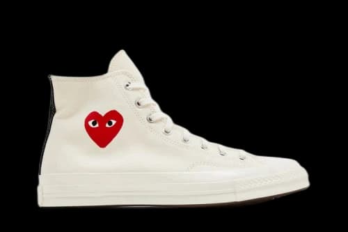 Converse Comme des Garçons PLAY x Chuck 70 High 'Single Heart - Milk'