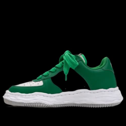 Maison MIHARA YASUHIRO WAYNE OG Sole Leather Low-top Sneaker 'White Green'