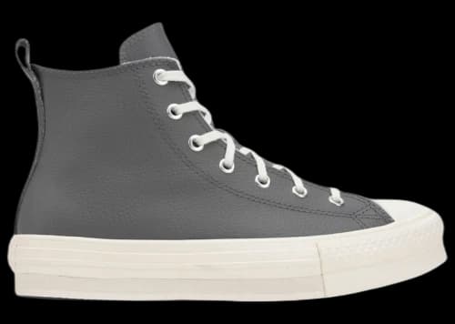 Converse Chuck Taylor All Star EVA Lift Platform Leather Hi Sharkskin Warm Quarry (GS)