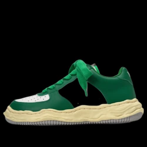 Maison MIHARA YASUHIRO WAYNE VL OG Sole Leather Low-top Sneaker 'White Green'