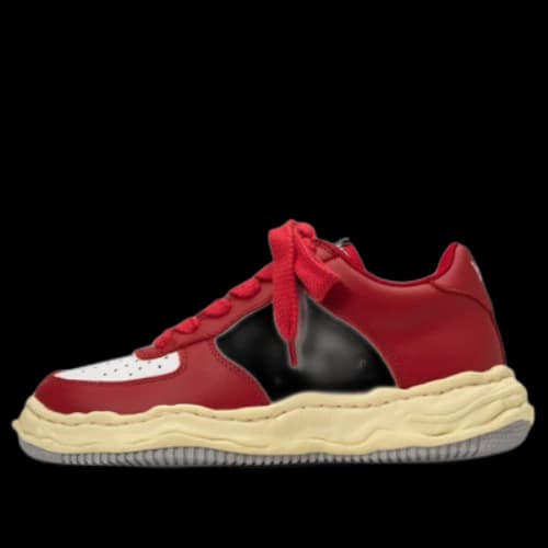 Maison MIHARA YASUHIRO WAYNE VL OG Sole Leather Low-top Sneaker 'White Red'