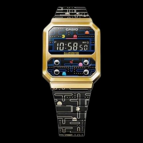 Casio Crossover Digital Cube Watch 'Black Gold Blue'