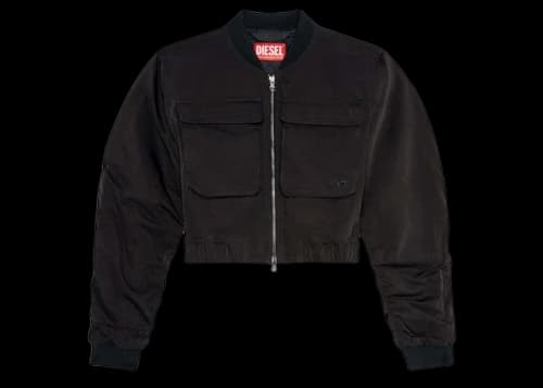 Diesel (W) G-Khlo Cropped Bomber Jacket Black