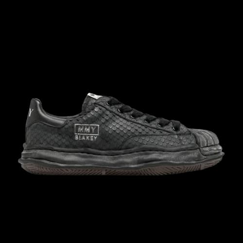 Maison Mihara Yasuhiro Blakey OG Sole Leather Low 'Distressed Black Snakeskin'