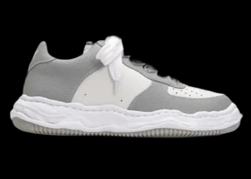 Maison Mihara Yasuhiro Wayne OG Sole Embossed Leather Low Grey White